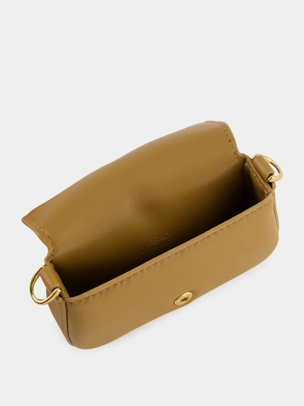 Beige Nano Baguette Charm in Nappa Leather - Image 6