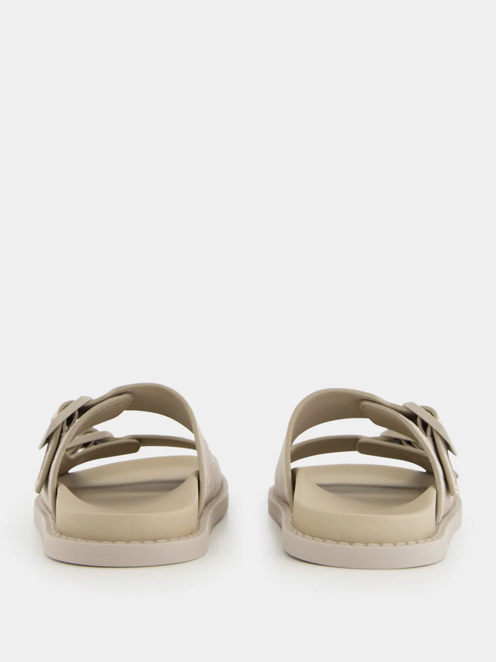 Beige Nubuck Leather Sandals with FF Motif - Image 5