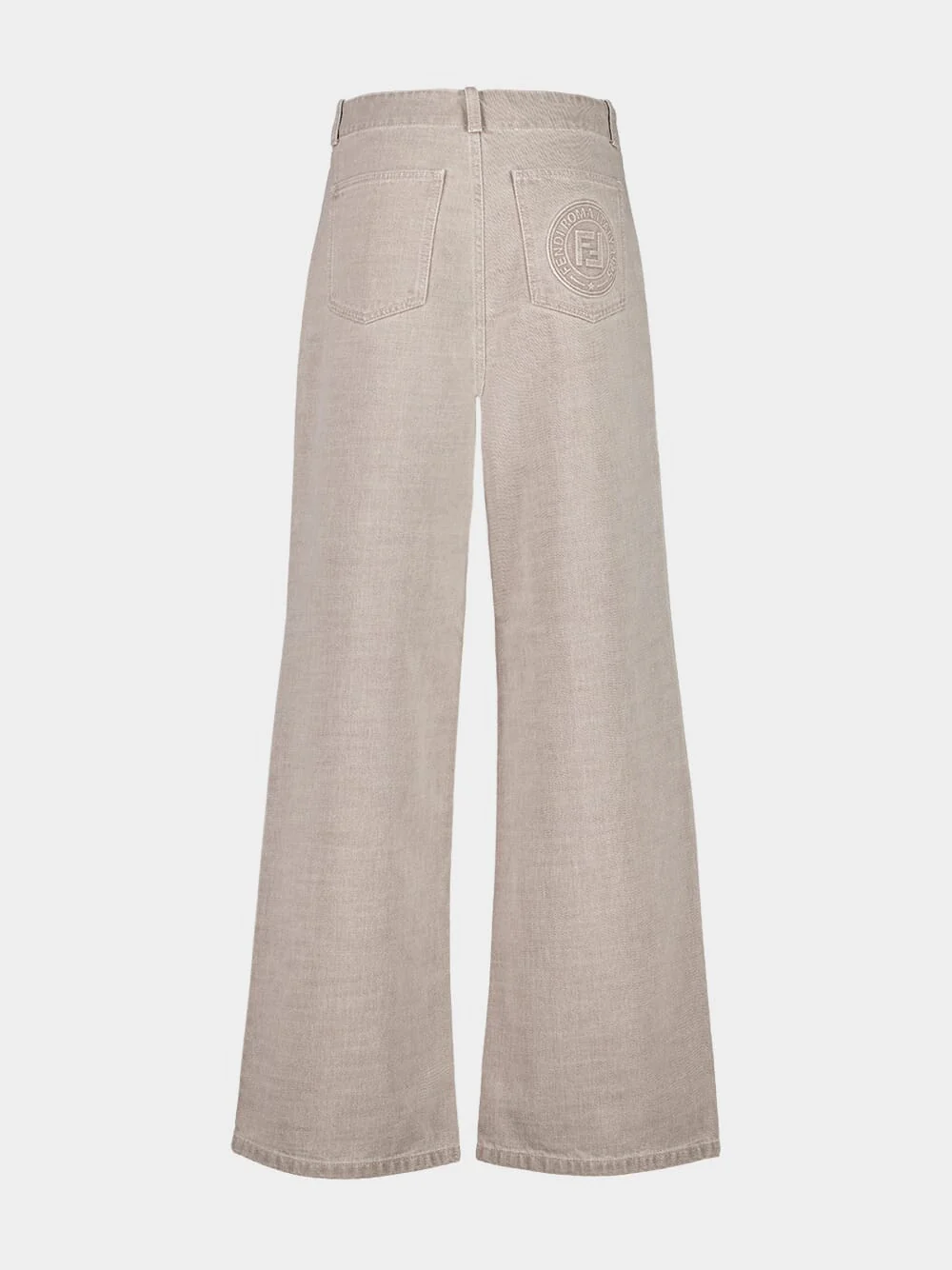 Beige Wide-Leg Roma Jeans - Image 2