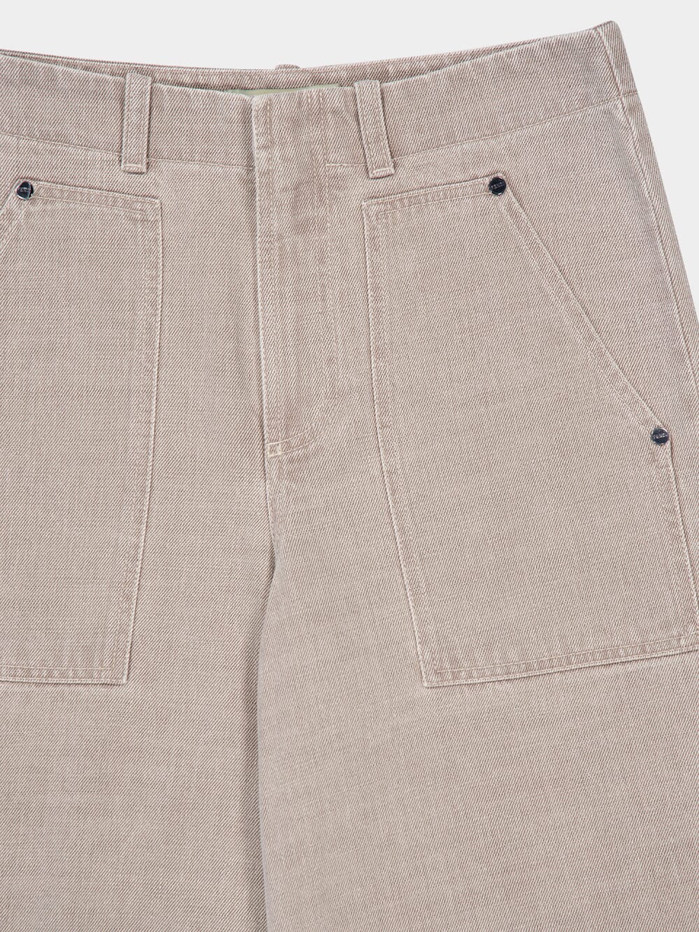 Beige Wide-Leg Roma Jeans - Image 3