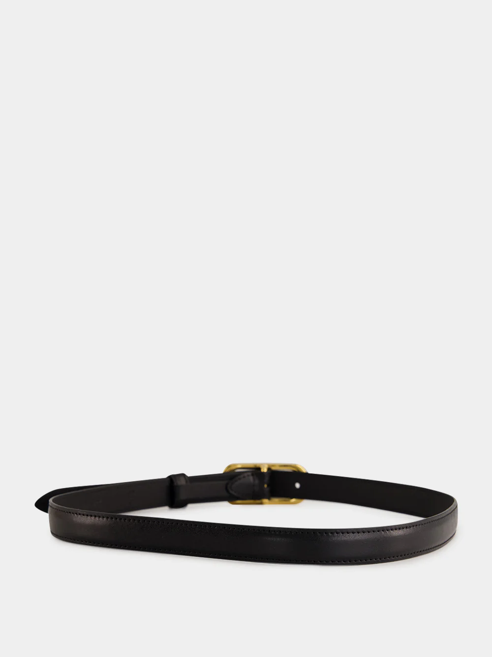 Black Leather FF Thin Belt - Image 2