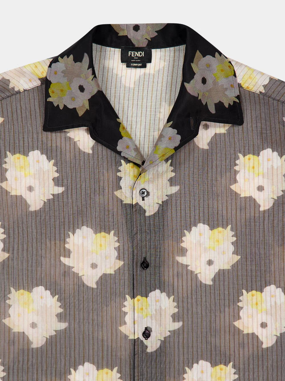 Black Bouquet Silk Organza Shirt - Image 3