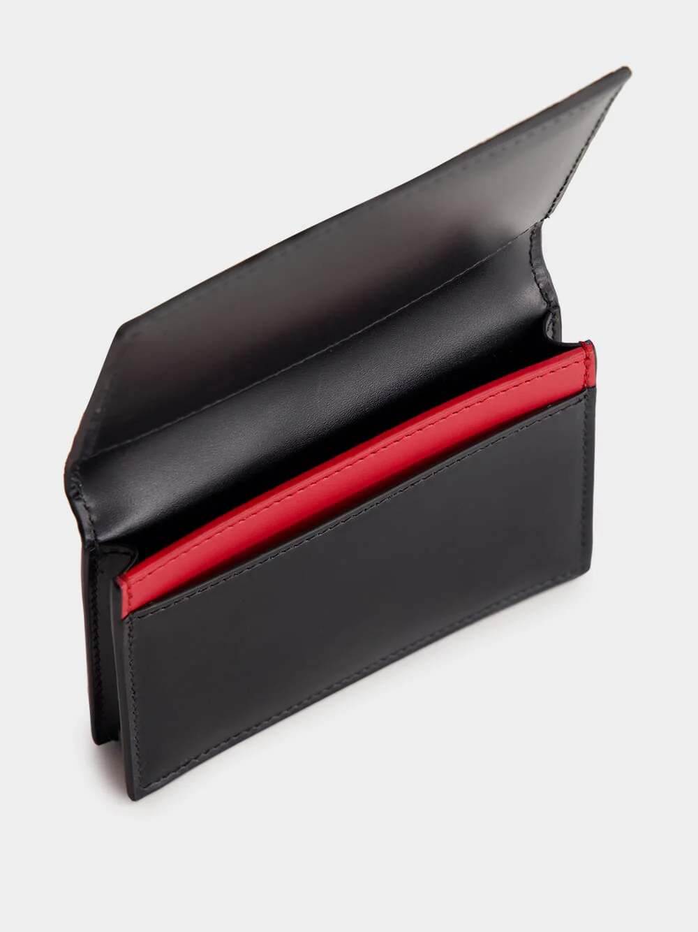 Black Card Case in Leather with FF Motif - Image 3