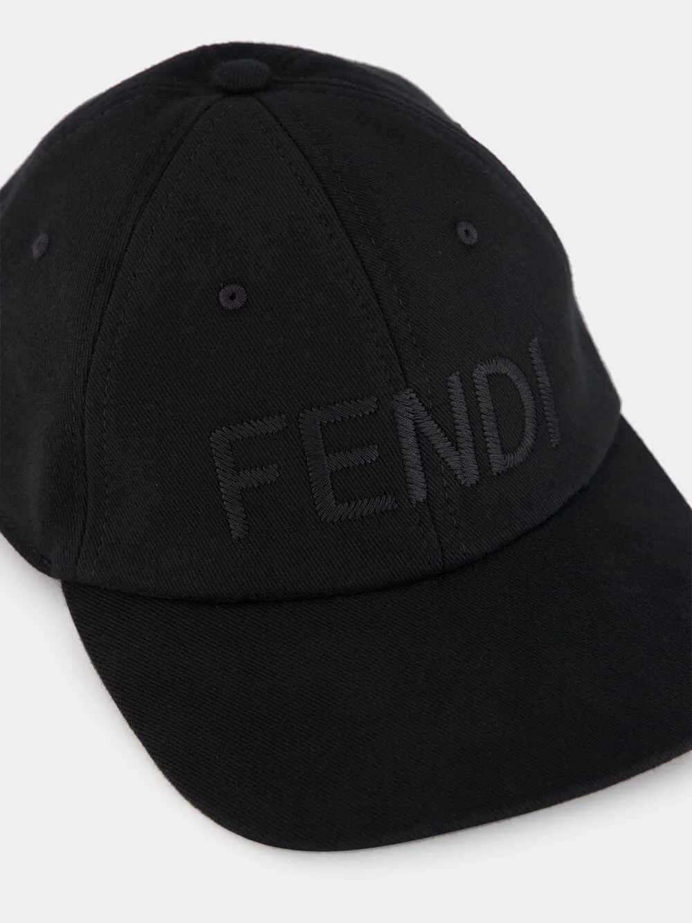 Black Cotton Baseball Cap - Image 7