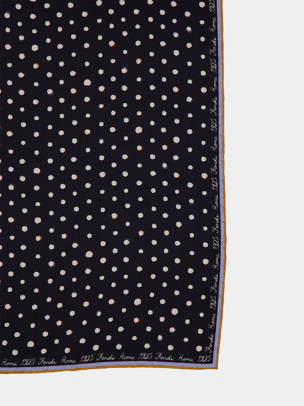 Black Falena Dots Silk Foulard - Image 2