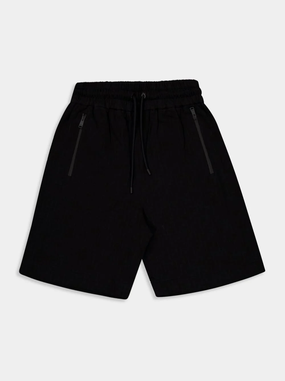Black FF Jacquard Cotton Bermuda Shorts - Image 4