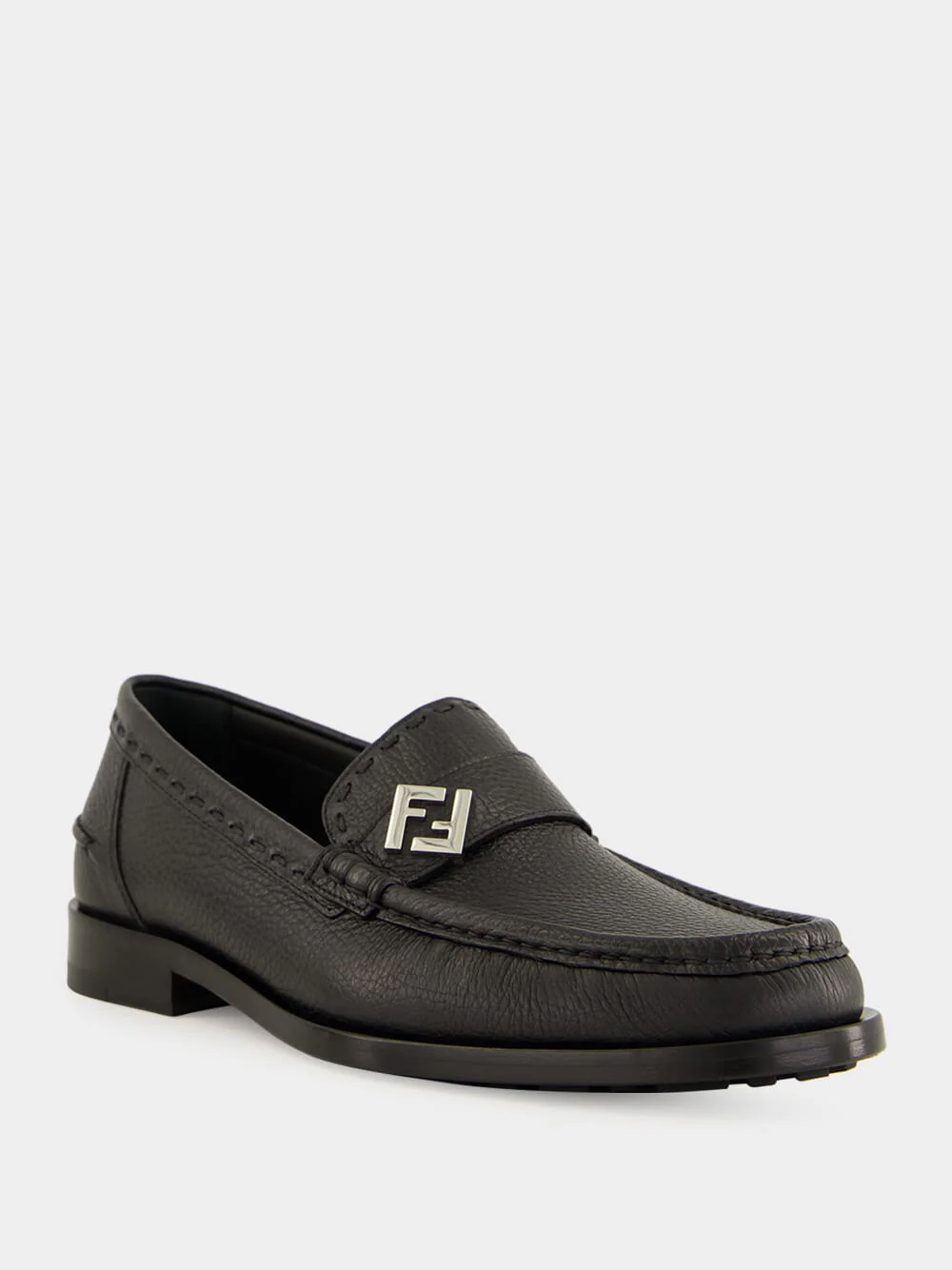 Black FF Metal Selleria Loafers - Image 2