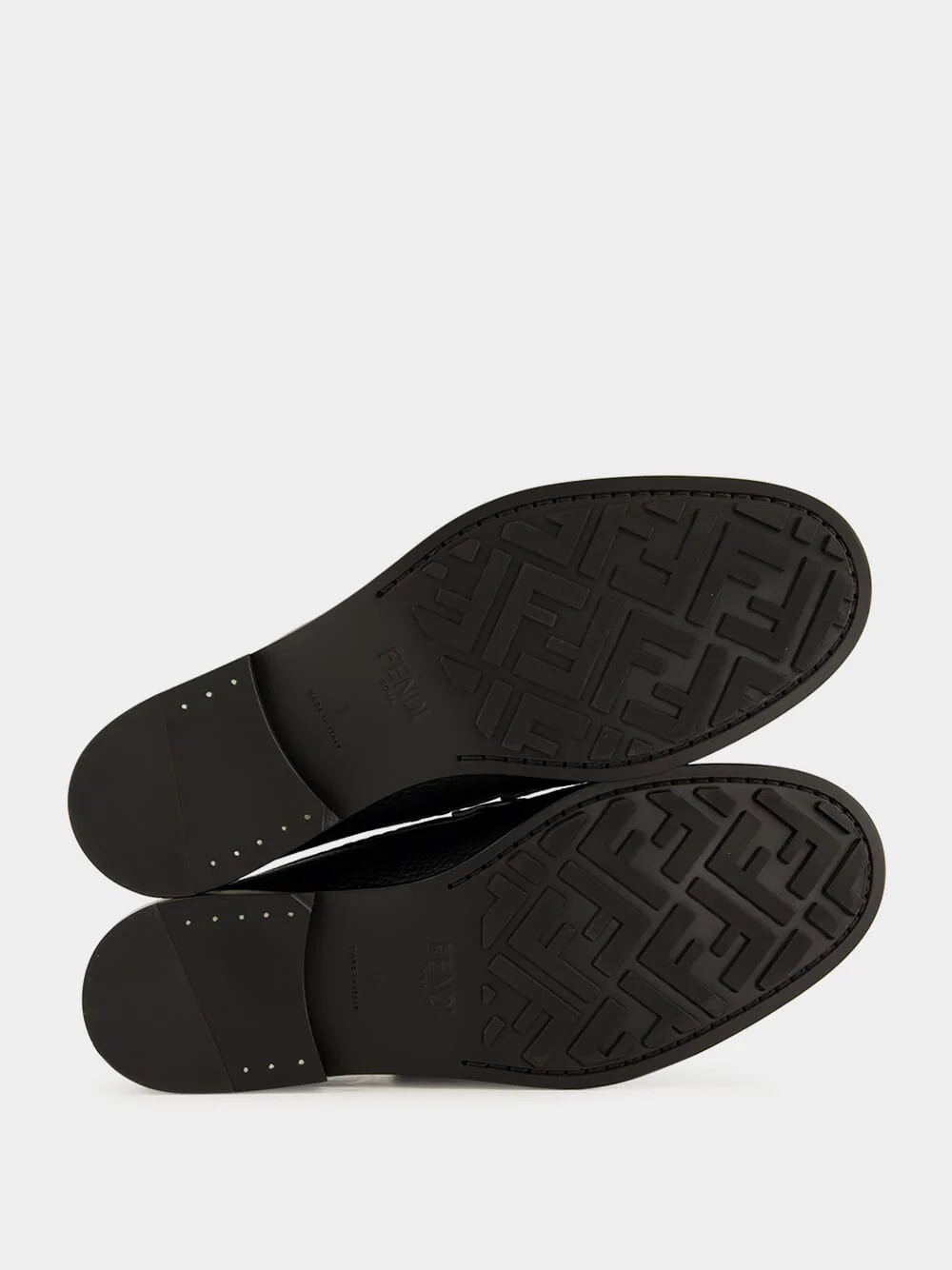 Black FF Metal Selleria Loafers - Image 6