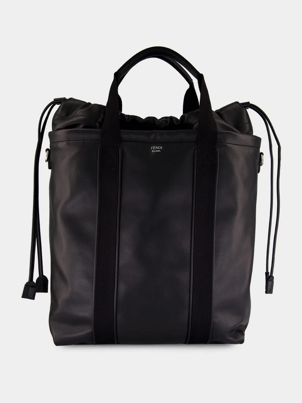 Black Flux Leather Shopping Bag