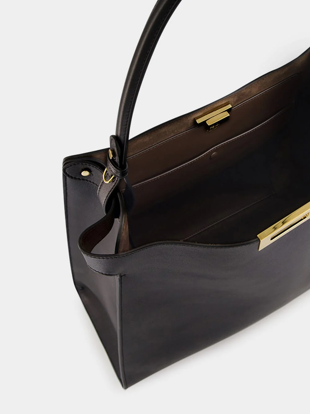 Black Large Leather Way Bag - Image 6