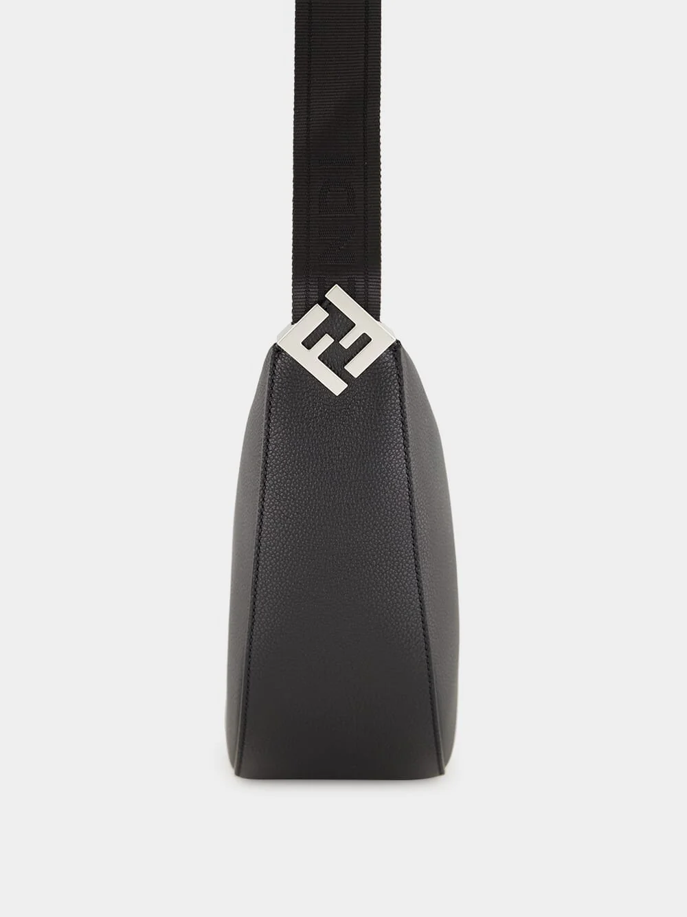 Black Leather FF Squared Fendi Melon Bag - Image 4