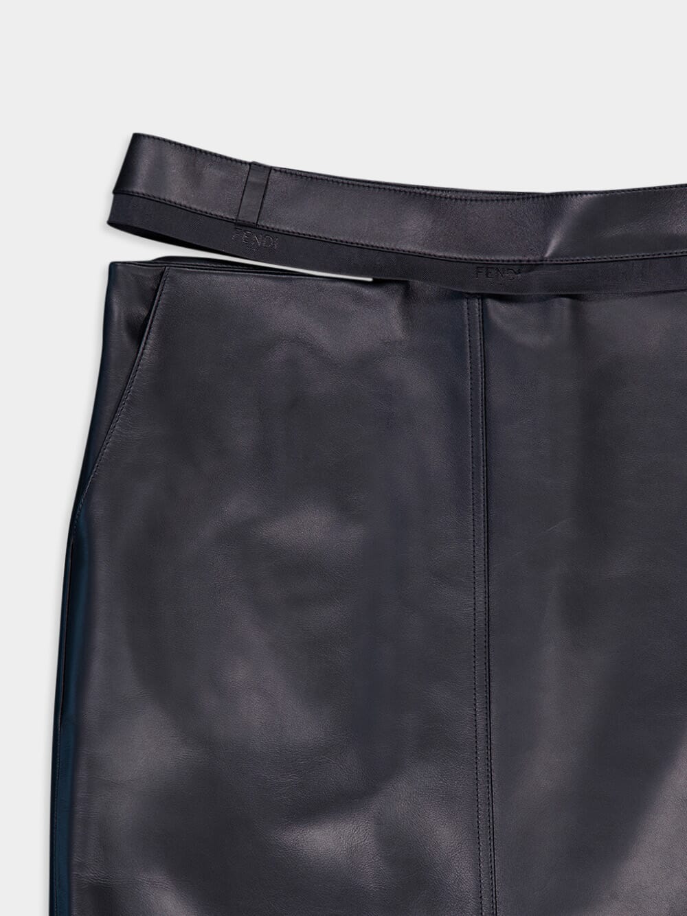 Black Leather Skirt - Image 3