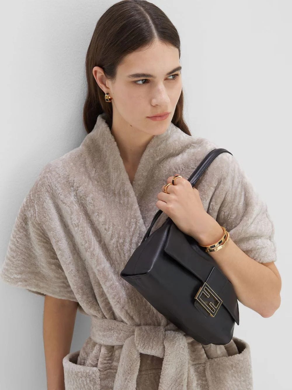 Black Mamma Baguette Medium Bag - Image 2