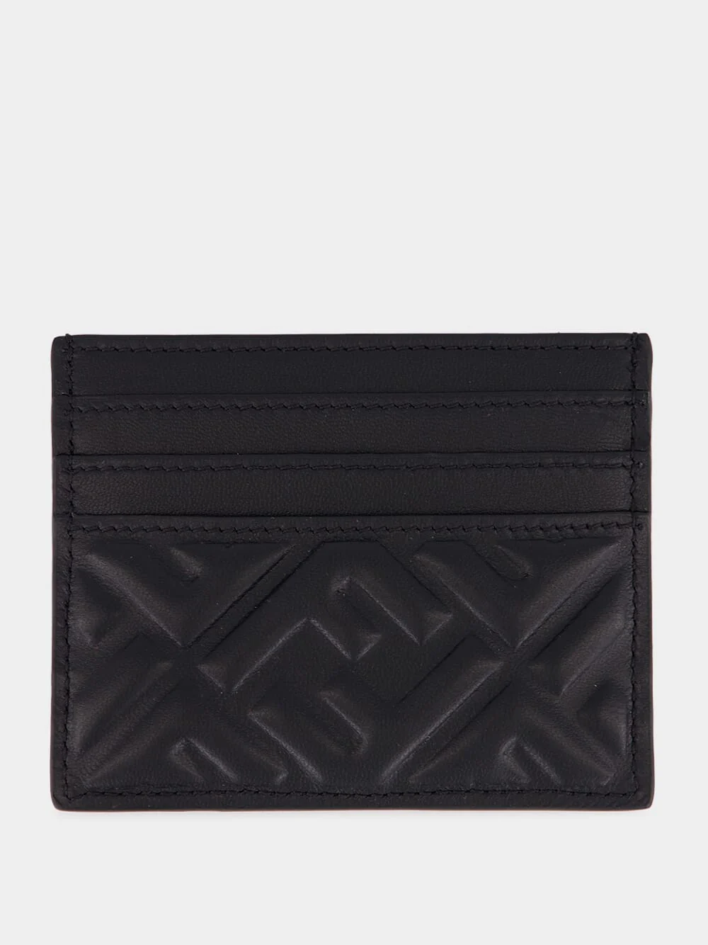 Black Nappa Leather Baguette Card Case