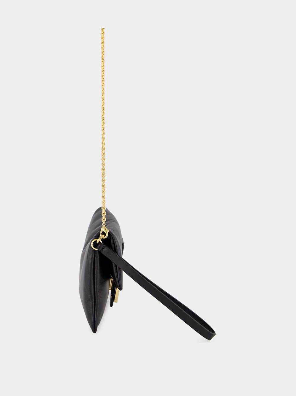 Black Nappa Leather Mamma Baguette Pouch - Image 5