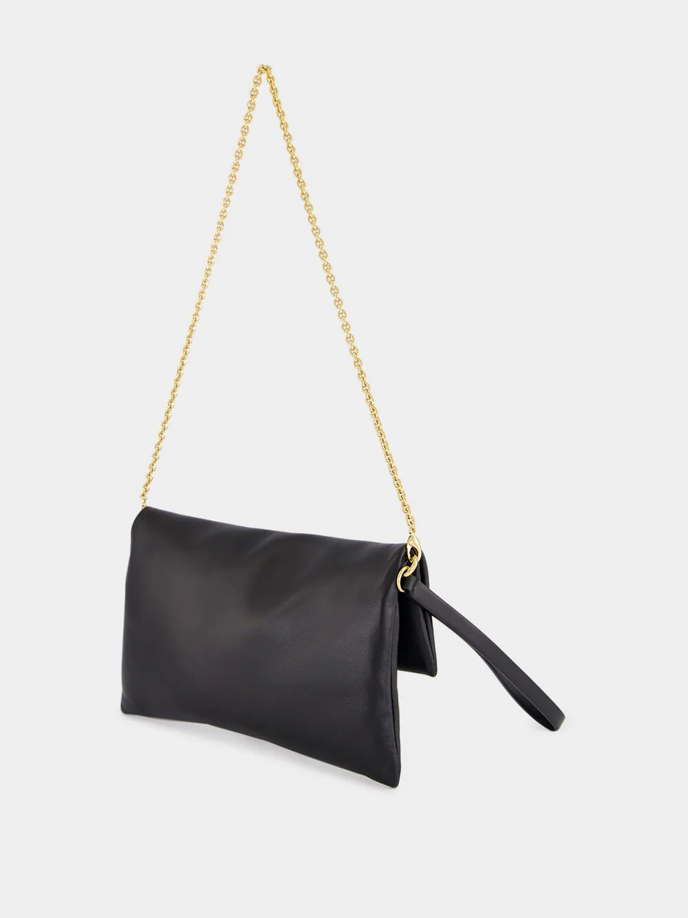 Black Nappa Leather Mamma Baguette Pouch - Image 6