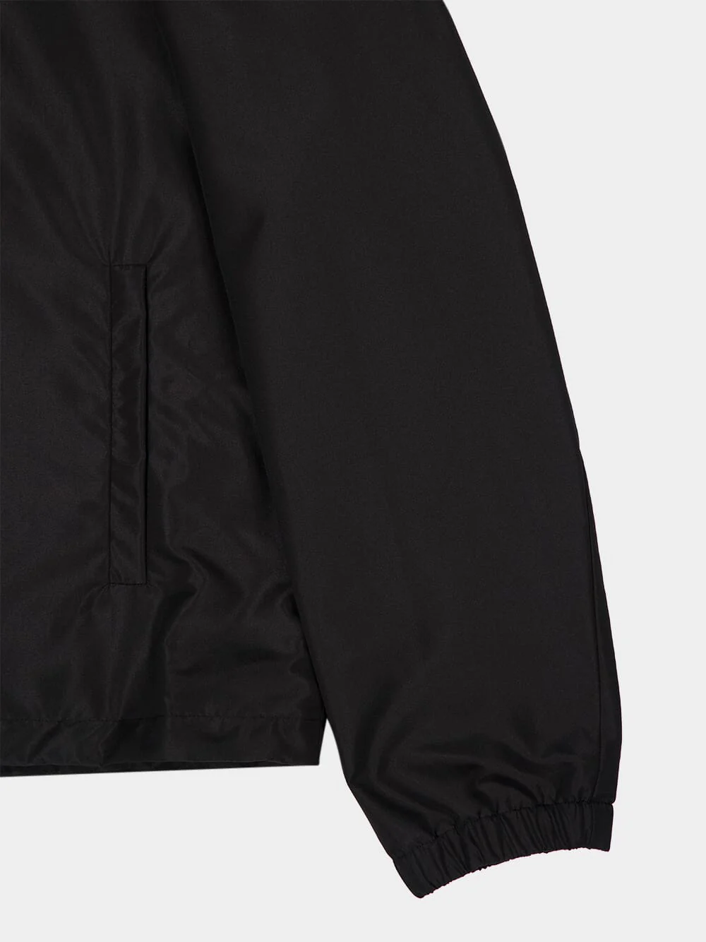 Black Technical Fabric Hooded Blouson Jacket - Image 4