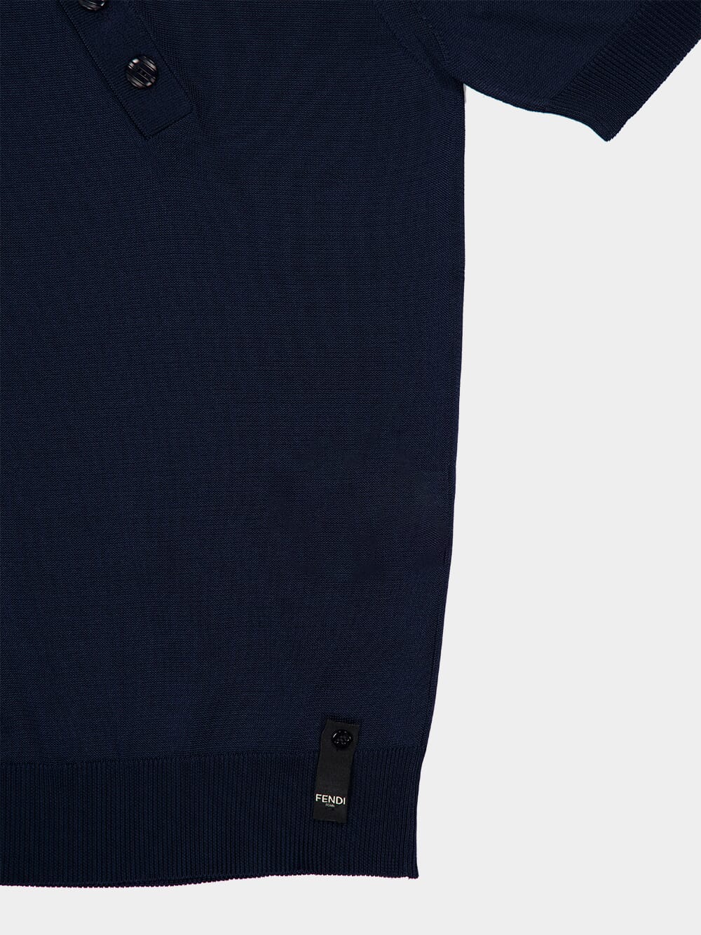 Blue Asymmetric Button Polo Shirt - Image 11