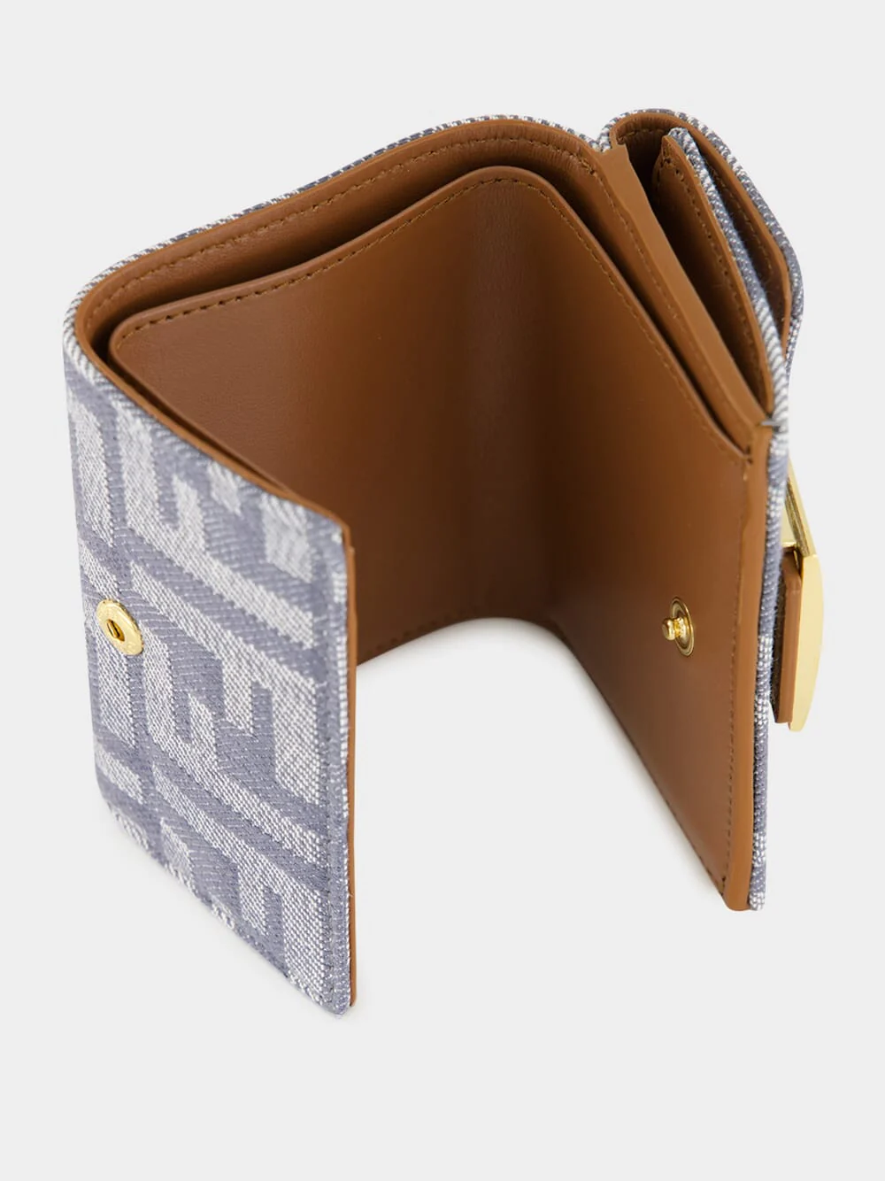 Blue Baguette Micro Trifold Wallet - Image 3