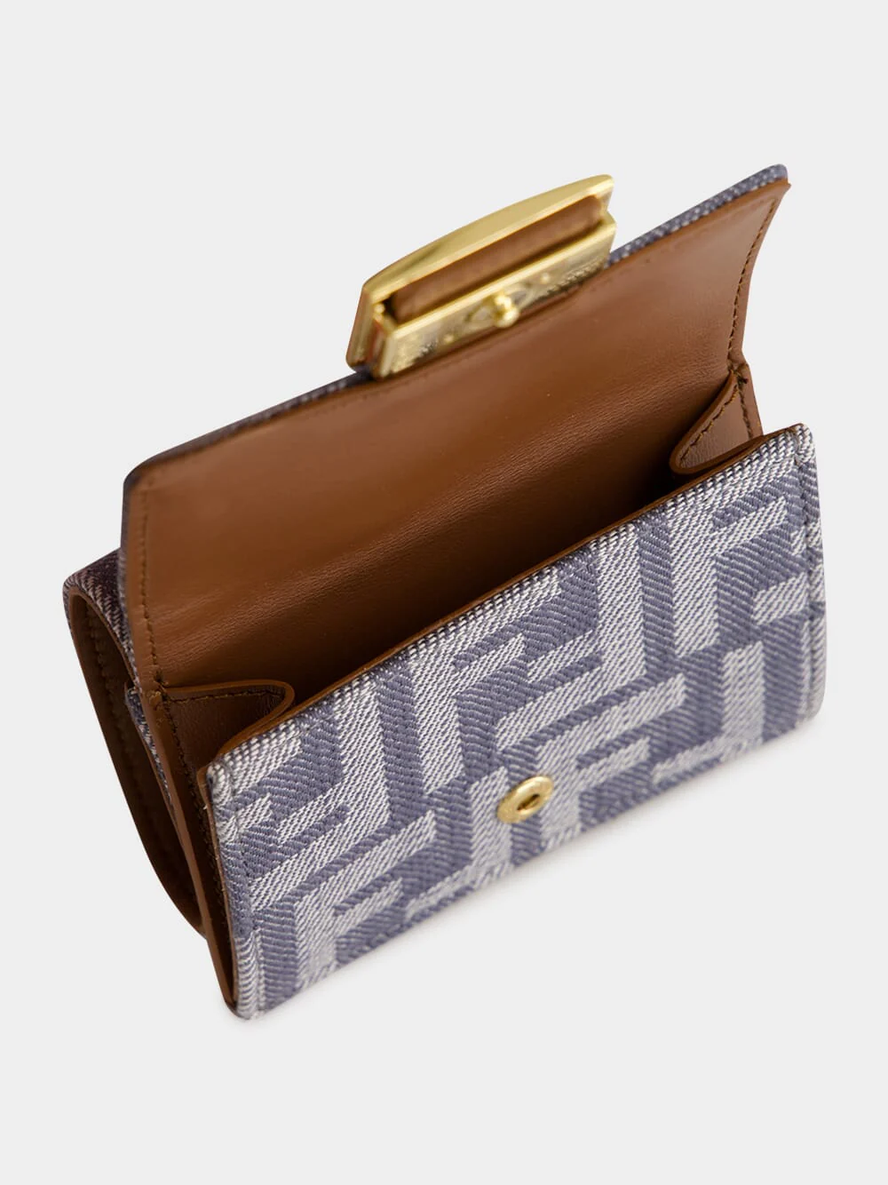 Blue Baguette Micro Trifold Wallet - Image 4