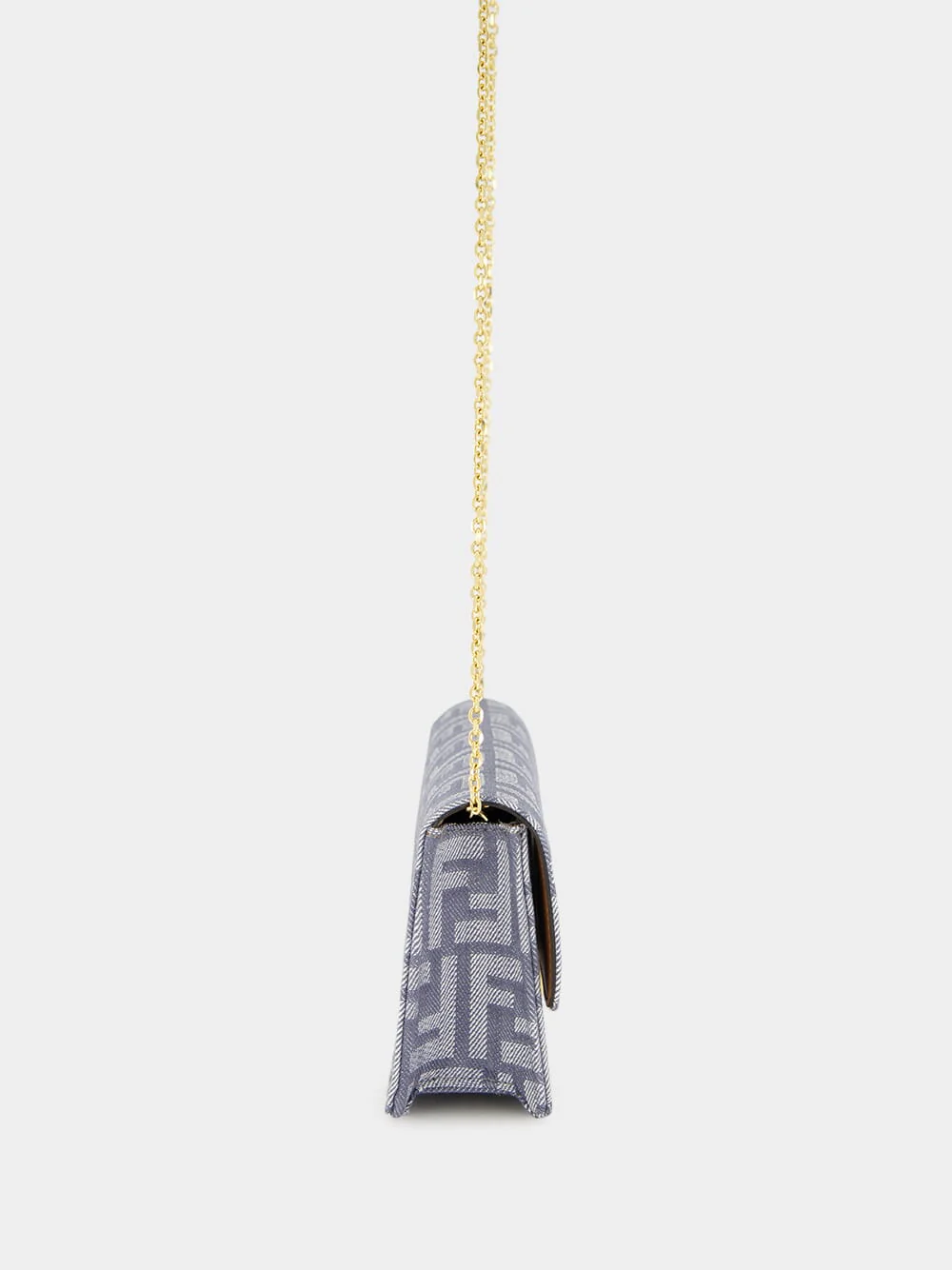 Blue FF Jacquard Wallet on Chain - Image 5