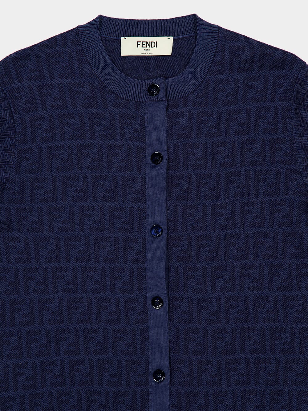 Blue FF Wool Cardigan - Image 3
