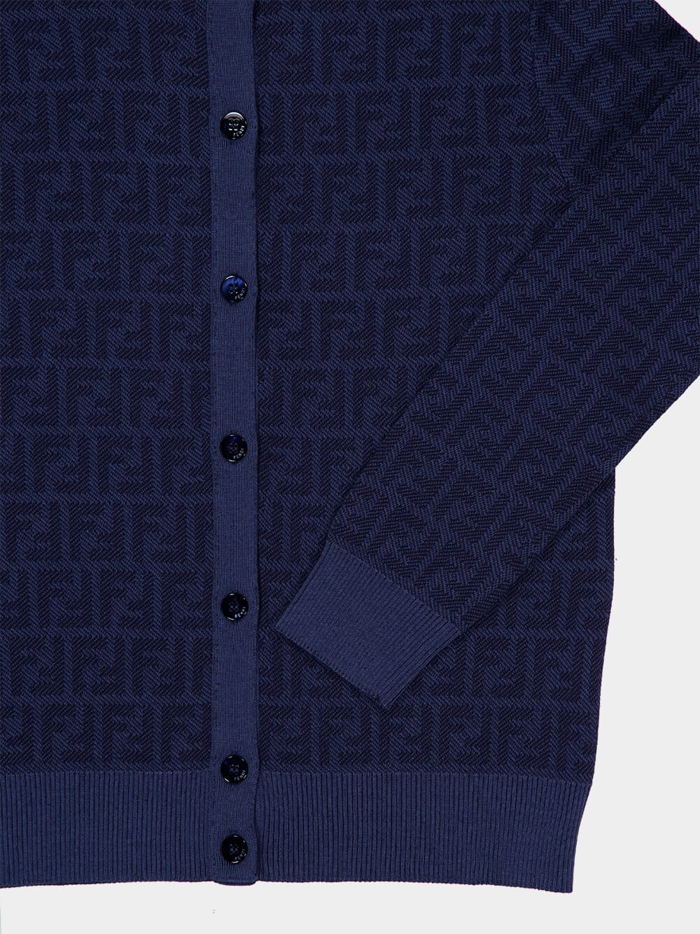 Blue FF Wool Cardigan - Image 4