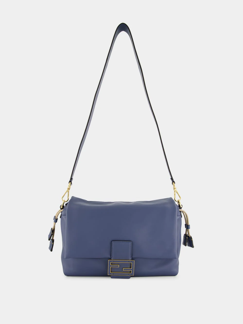 Blue Nappa Leather Mamma Baguette Bag - Image 2