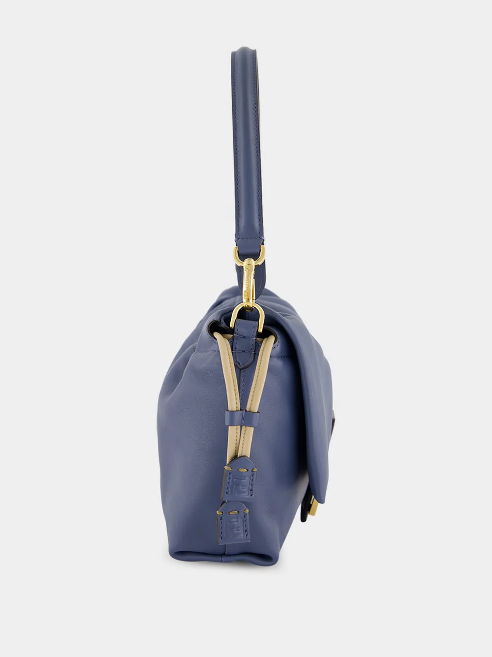 Blue Nappa Leather Mamma Baguette Bag - Image 4
