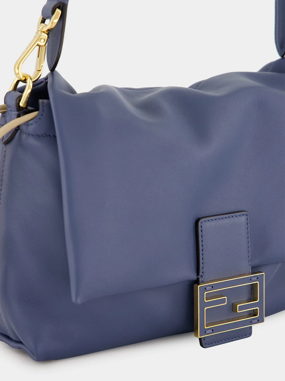 Blue Nappa Leather Mamma Baguette Bag - Image 7