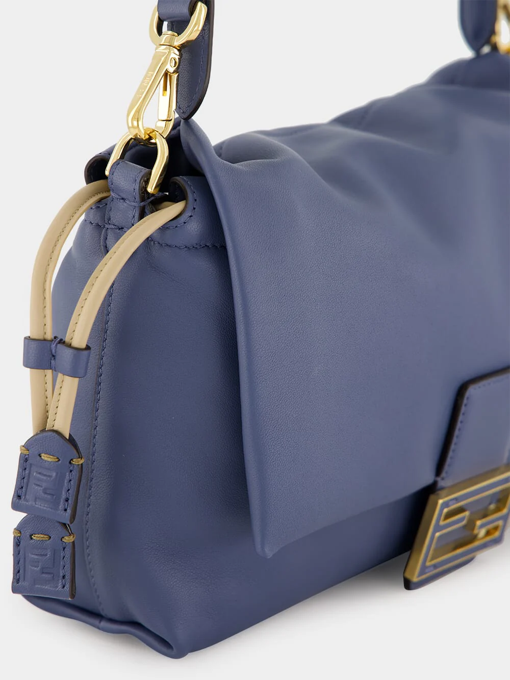 Blue Nappa Leather Mamma Baguette Bag - Image 8