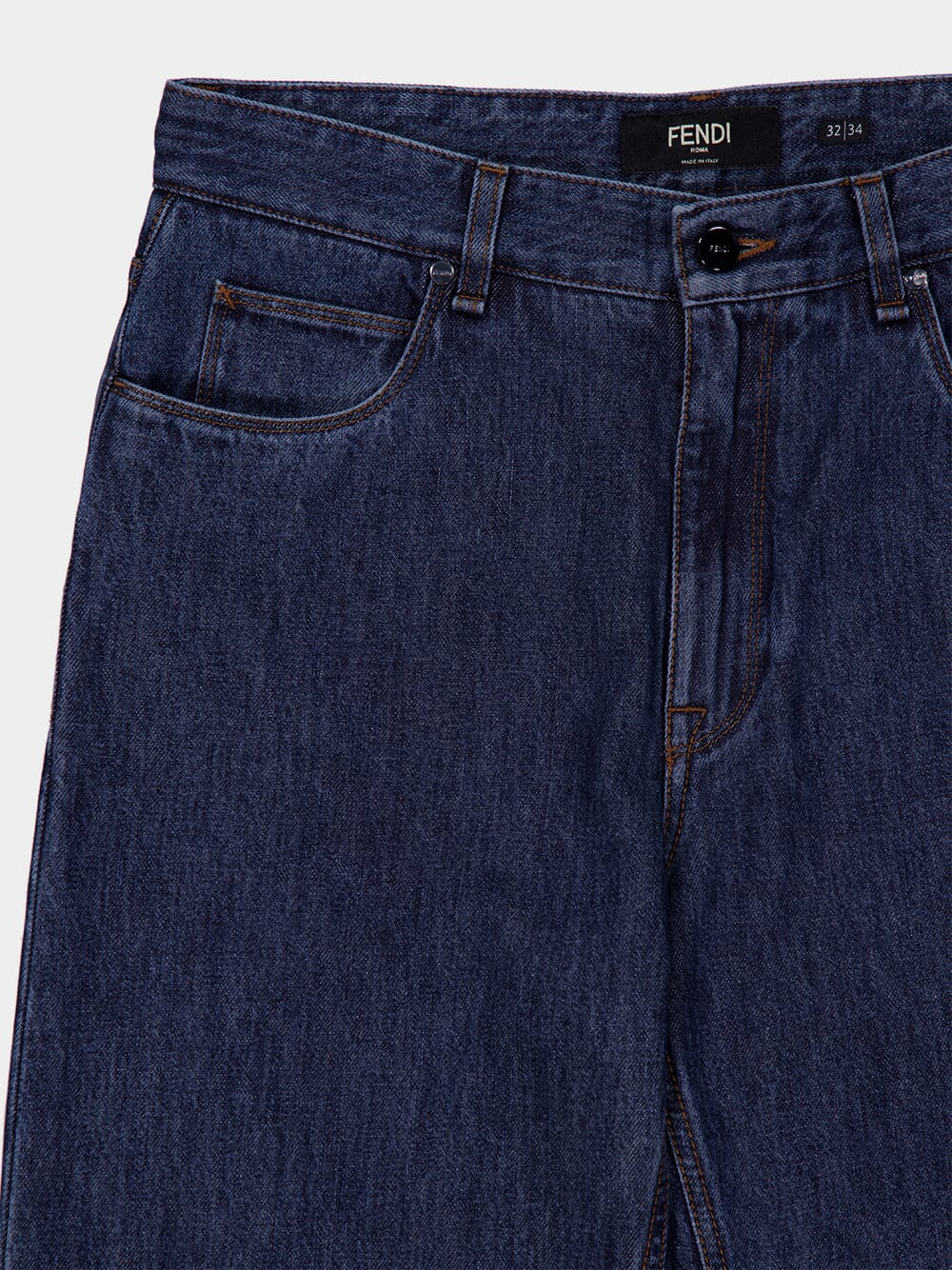 Blue Straight-Leg Logo Jeans - Image 3