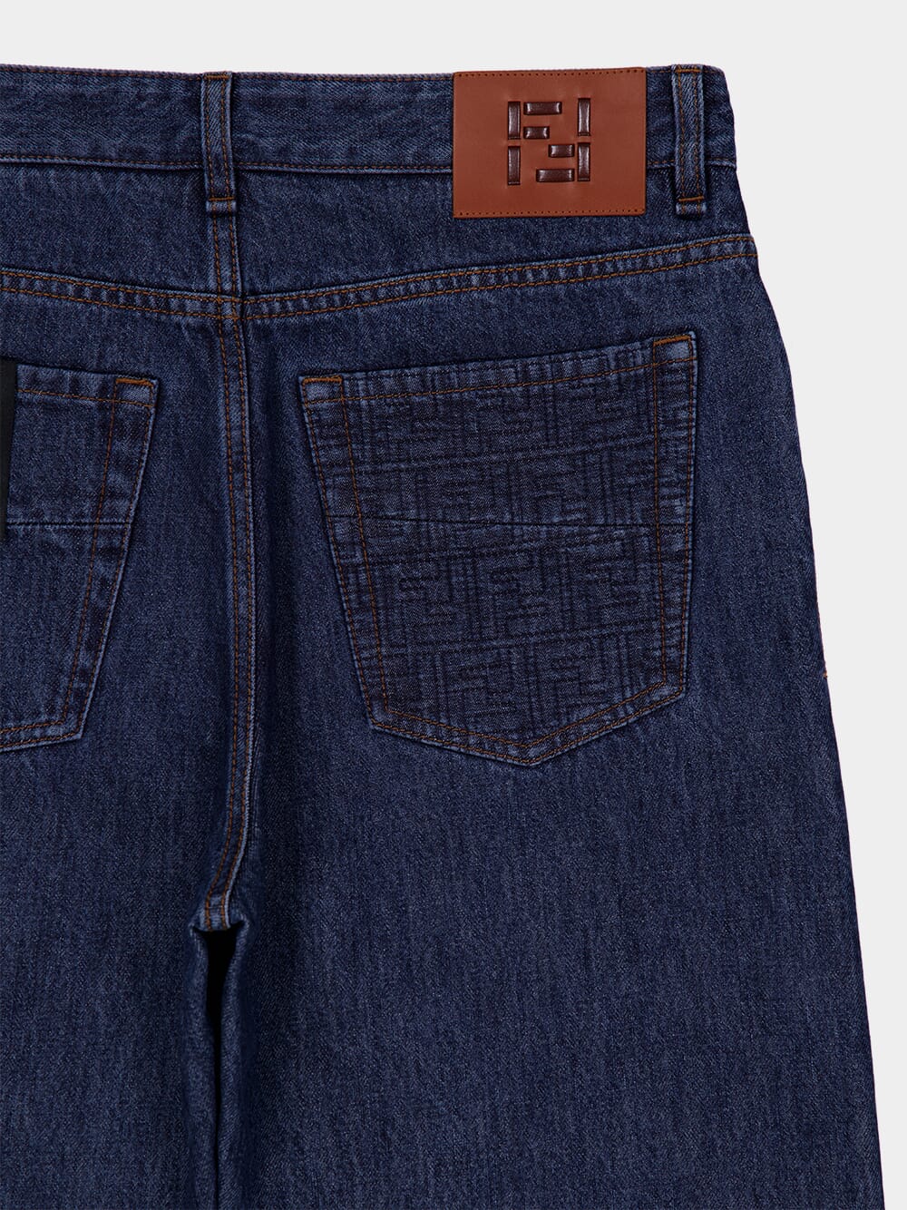Blue Straight-Leg Logo Jeans - Image 4