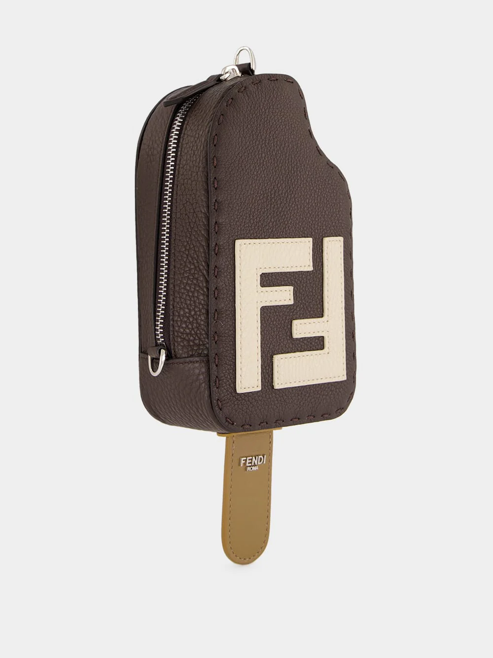 Brown and Camel Roma Leather Crossbody Bag - Image 3