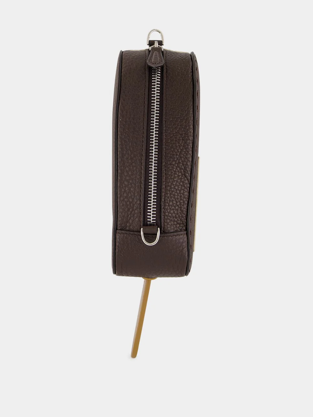 Brown and Camel Roma Leather Crossbody Bag - Image 4