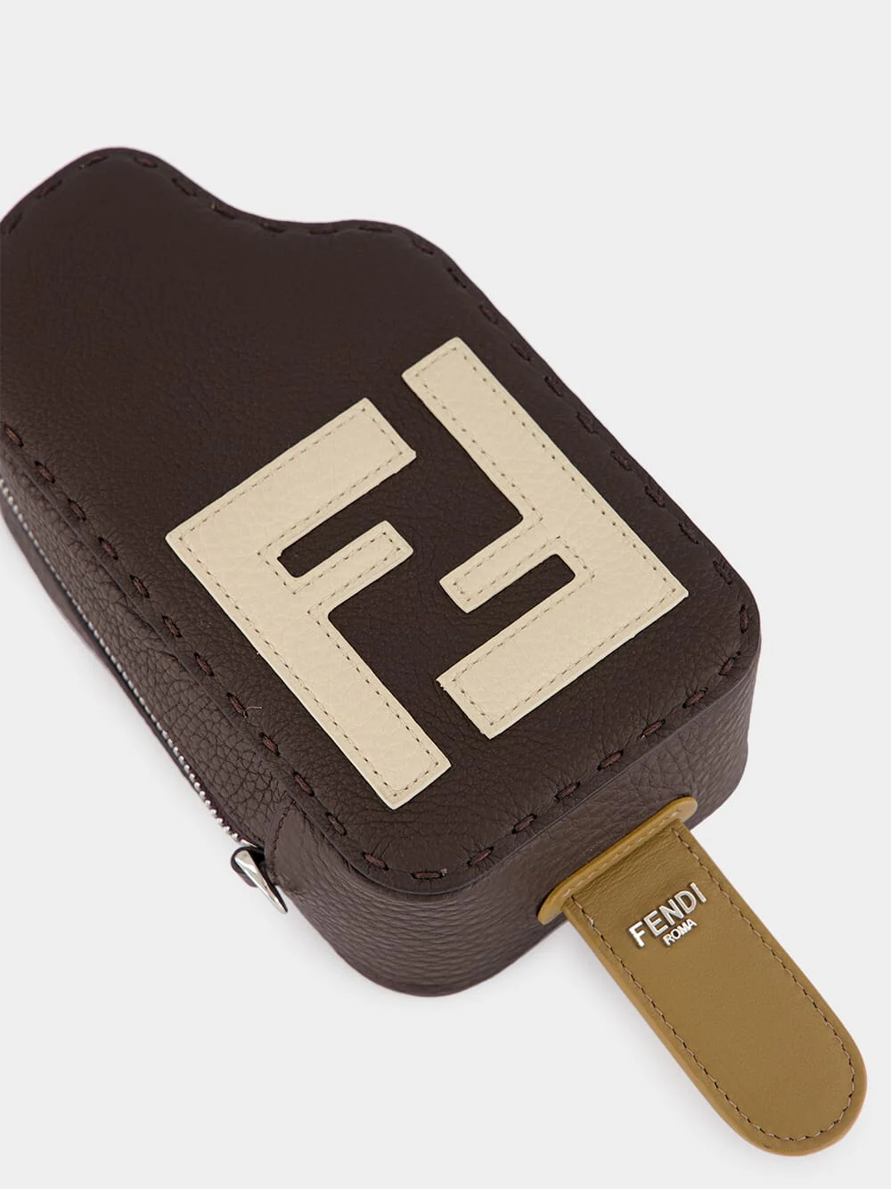 Brown and Camel Roma Leather Crossbody Bag - Image 7