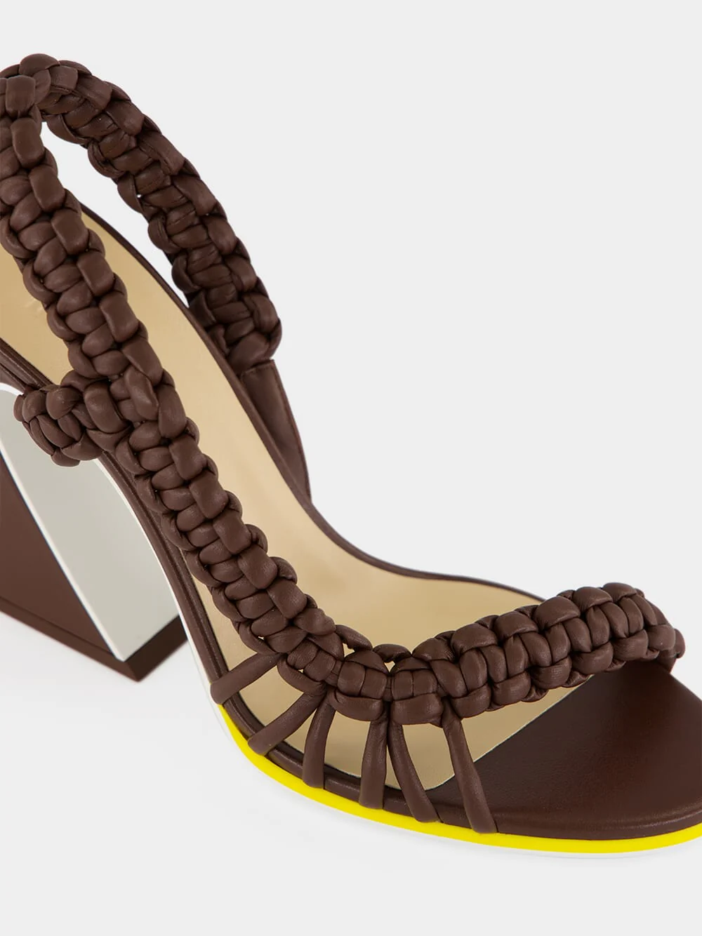 Brown Arco Braided Leather Sandals - Image 7