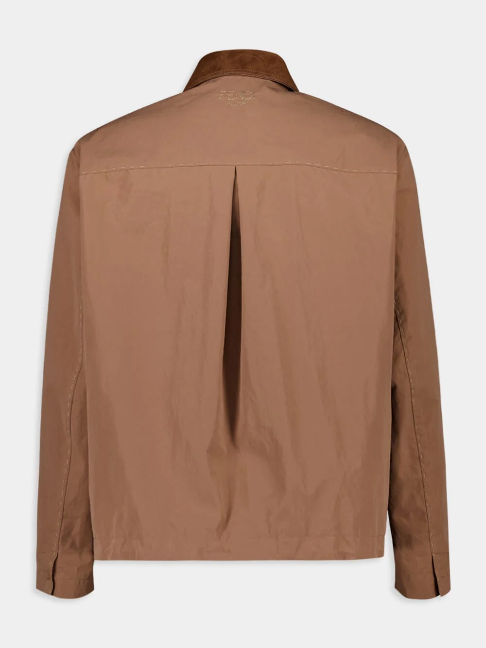 Brown Canvas Straight-Cut Blouson - Image 3