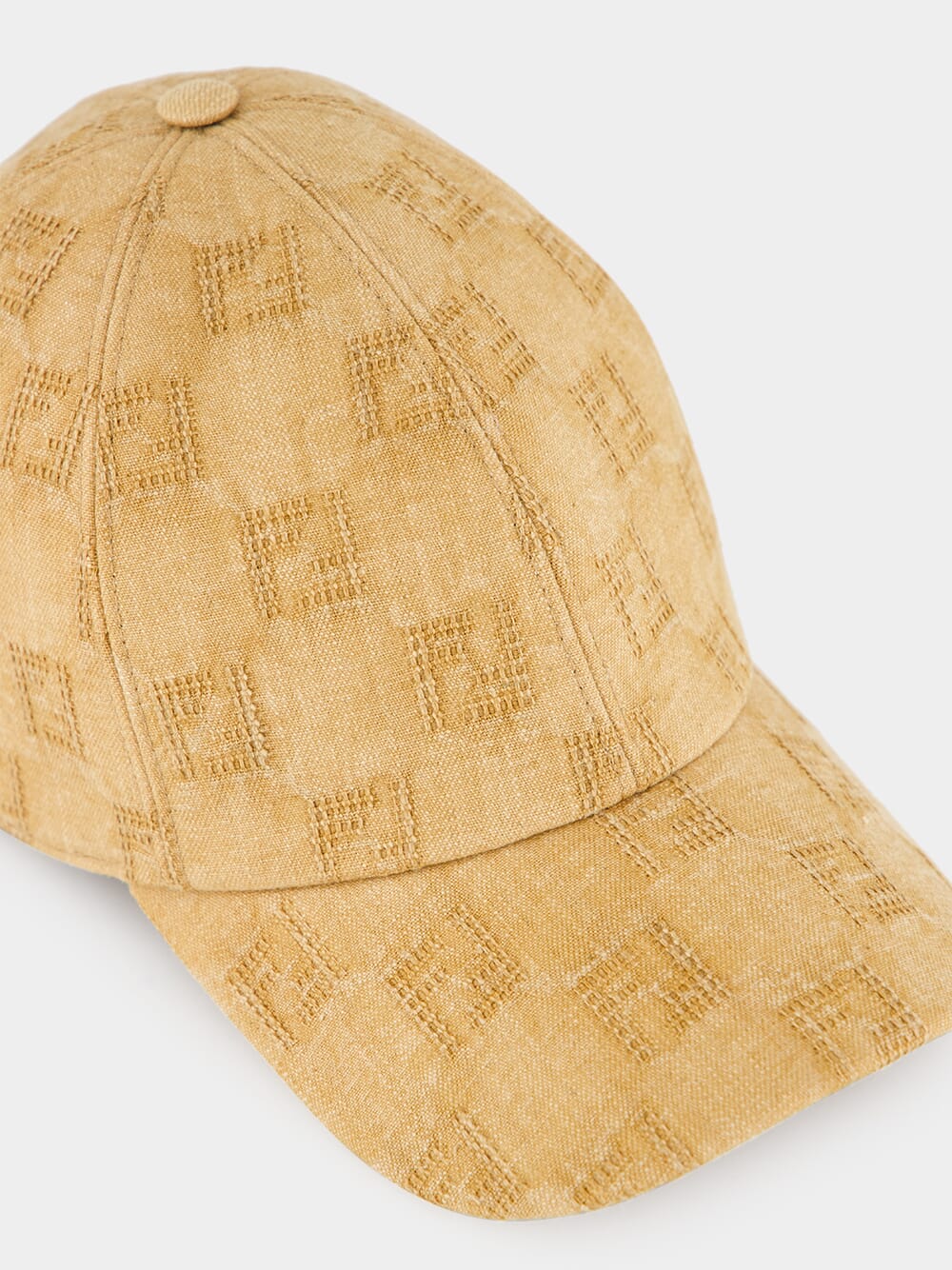 Brown FF Canvas Baseball Cap - Image 6