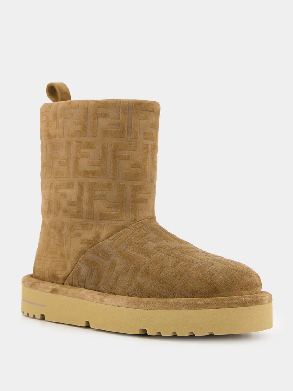Brown FF Embossed Low Après-Ski Boots - Image 2