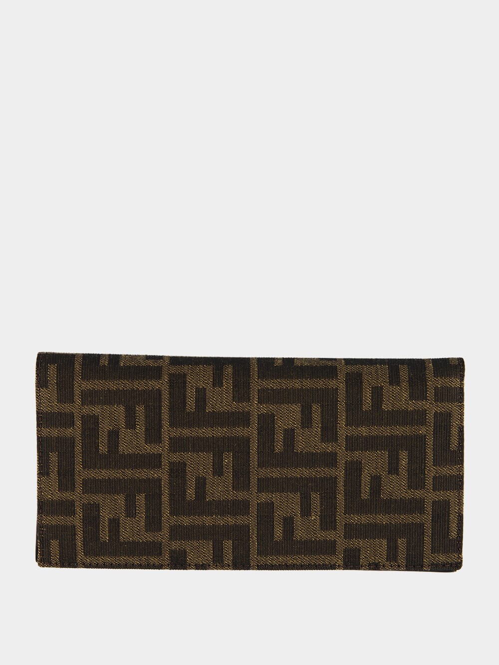 Brown FF Fabric Continental Wallet - Image 2