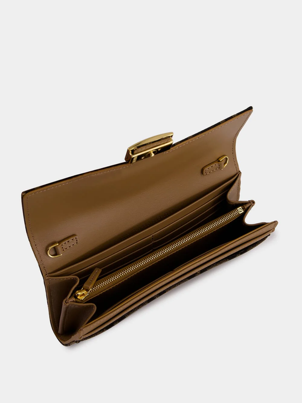 Brown FF Jacquard Baguette Continental Wallet - Image 6