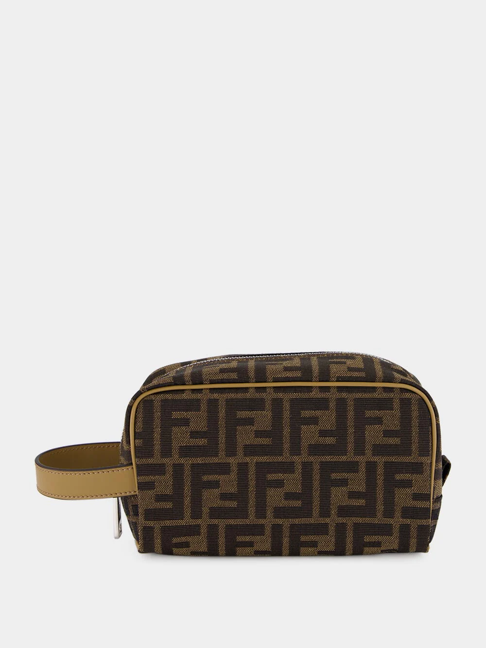 Brown FF Jacquard Small Toiletry Case