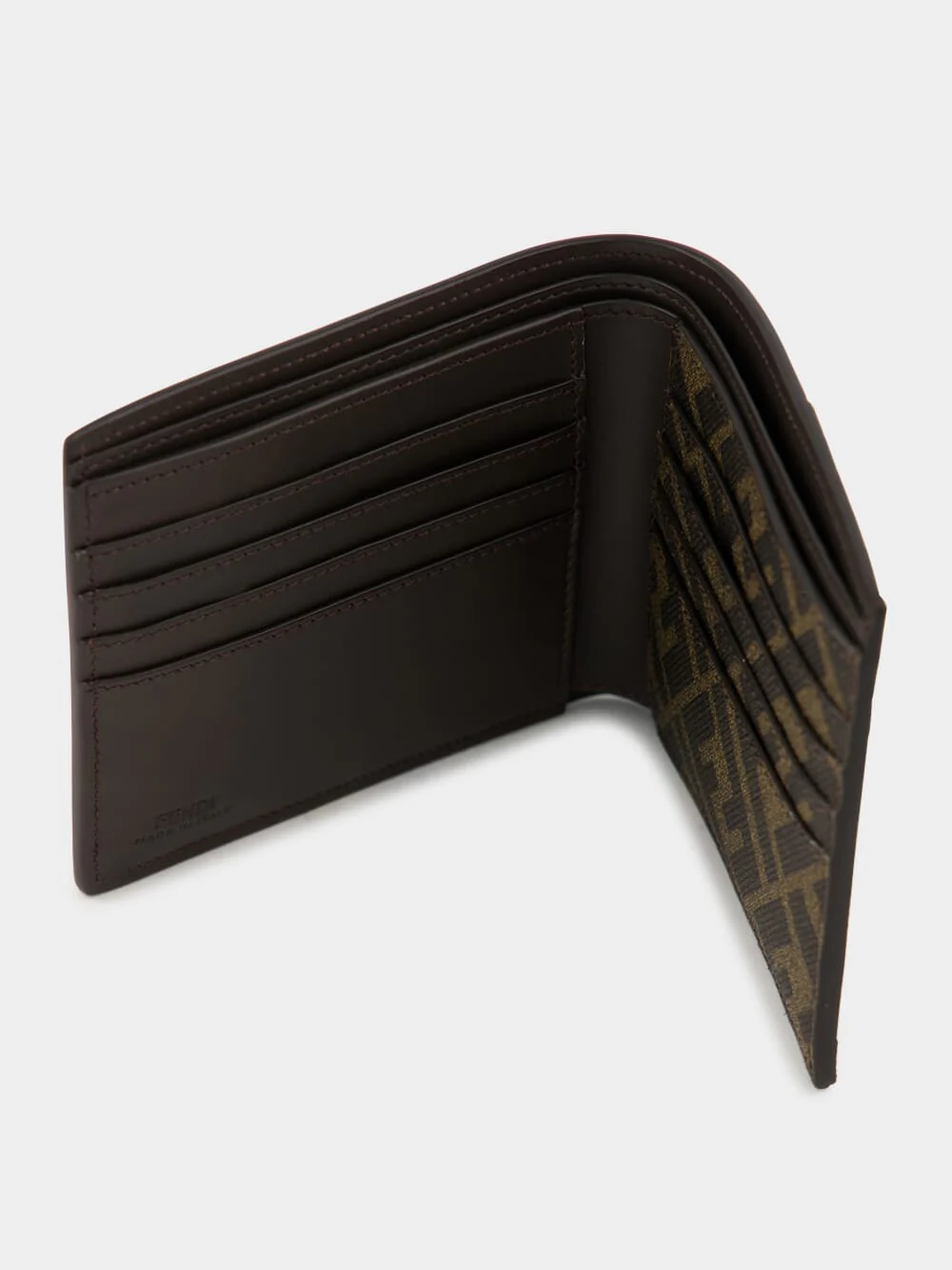 Brown FF Squared Bi-Fold Wallet - Image 3