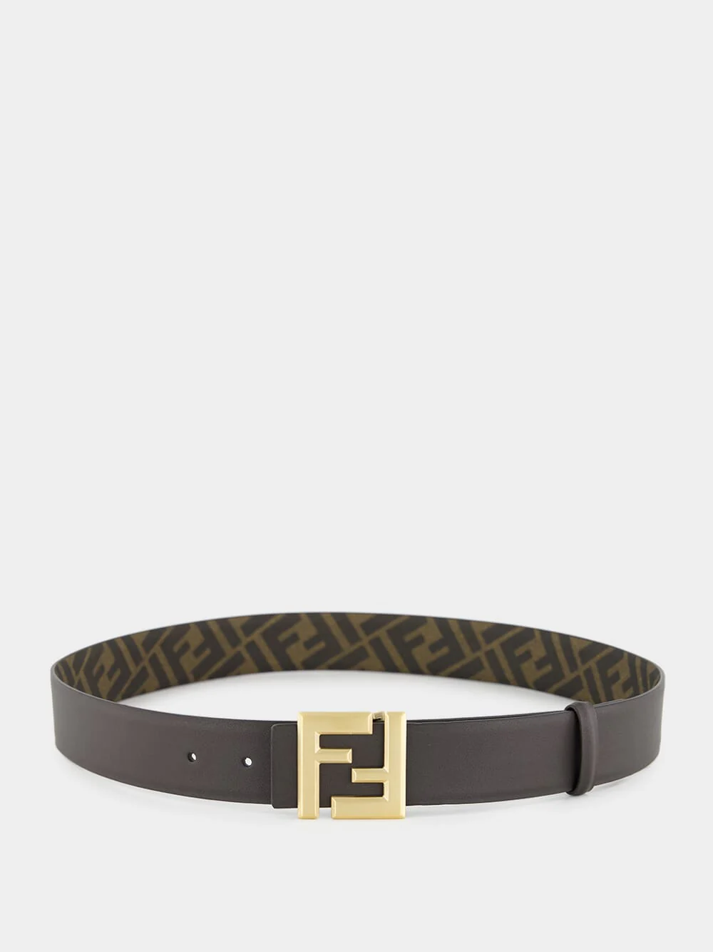 Brown FF Squared Reversible Belt