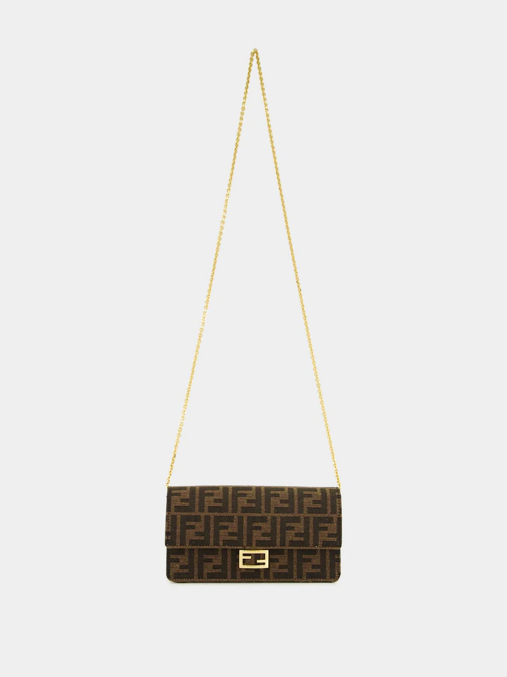 Brown FF Wallet On Chain Baguette - Image 2
