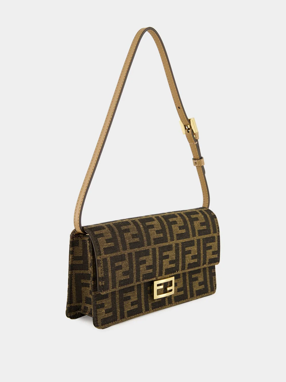 Brown FF Wallet On Chain Baguette - Image 3