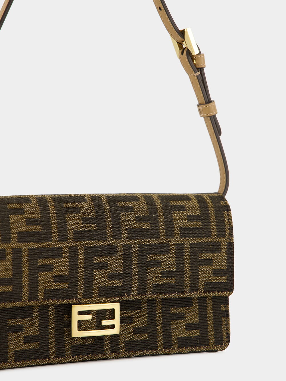 Brown FF Wallet On Chain Baguette - Image 7