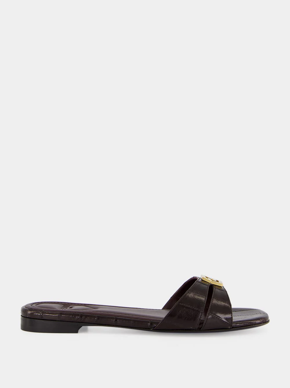 Brown FFold Leather Sandals