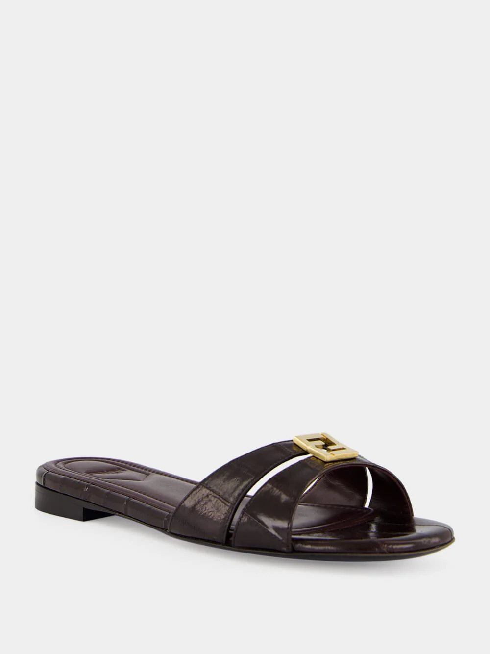 Brown FFold Leather Sandals - Image 2
